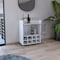Tuhome St Andrews Bar Cart with Built-In 8-Bottle Rack. and Aluminum-Edged Top Surface-White MLB9047 - alternate 5